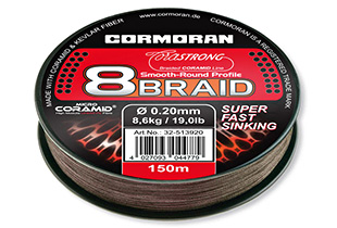 CORMORAN CORASTRONG 8-BRAID SUPER FAST SINKING